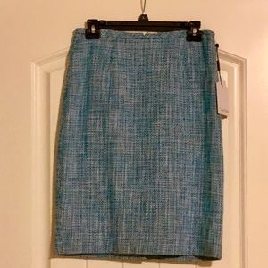NWT Teal Tweed Calvin Klein Skirt